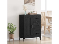Vidaxl Buffet Carvalho Preto 69.5 X 34 X 90 Cm Derivados De Madeira