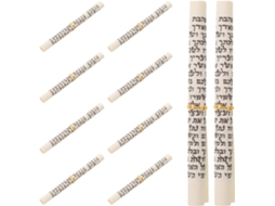 Conjunto 10 Rolos Bênção Mezuzá Papel Cordão Compactos Proporcionam Conforto Espiritual Decoração Religiosa GOKOCO