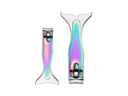 Conjunto De Cortadores De Unhas Sereia 2 Peças De Aço Inoxidável Unhas E Aquaforge
