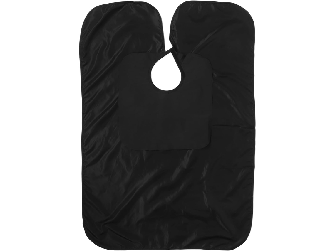 Cape De Coiffure Imperméable Double Couche, Large, Noir