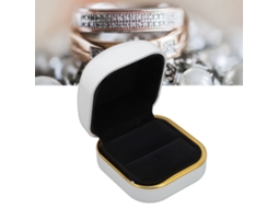 Caixa De Anel Led Com Forro De Seda, Caixa De Joias Romântica E Luxuosa Com Luz Led Para Aniversário E Boda Branca