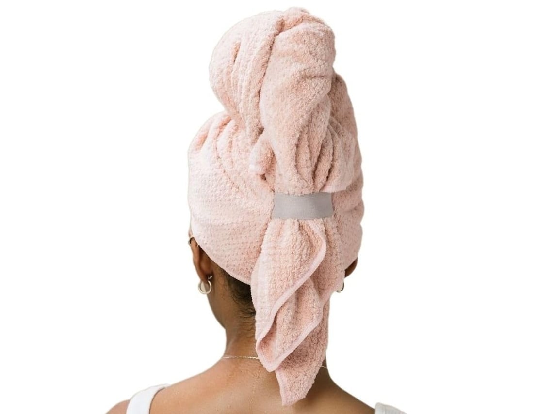 Toalha De Microfibra Feminina, Toalha Macia De Secagem Rápida, Toalha Antifrizz Para Cabelos Molhados E Grossos (rosa)