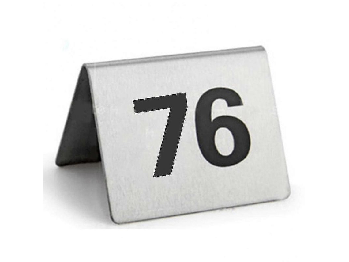25 Números De Mesa De Acero Inoxidable Con Base Estable Para Restaurante Hotel Café 76 A 100