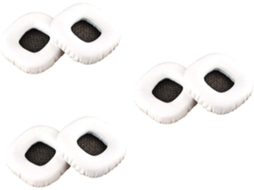Conjunto de 3 Almofadas de Substituição em Pu para Fones de Ouvido Major Square Brancos Upgrade SFUSHOS