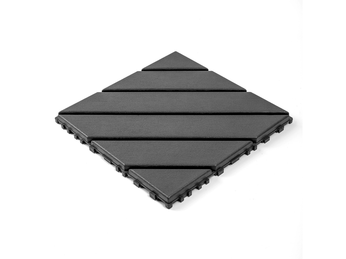 Deck Intertravado 44 Peças 30x30cm Cinza BRAVENTO