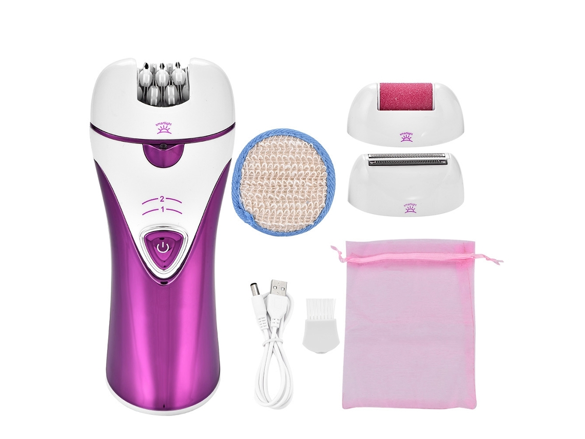 Máquina Depiladora Elétrica Recarregável 3 En 1 Para Mujer Rosa