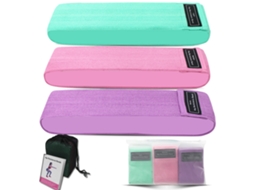 Cintas de Resistência de Tela para Yoga, Antiderrapantes para Agachamentos e Glúteos, Verde Rosa Roxo S/MARCA