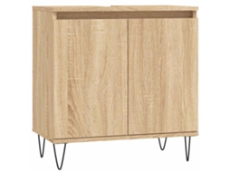 Bathroom Cabinet, Bathroom Cabinets Vidaxl Marrom Madeira Processada (n/a)