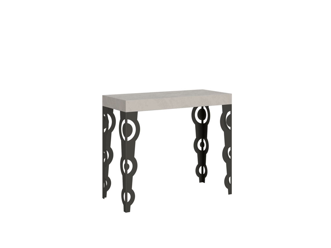 Mesa De Console Extensível Karamay Small Premium Cashmere 90x40/196 Cm Itamoby