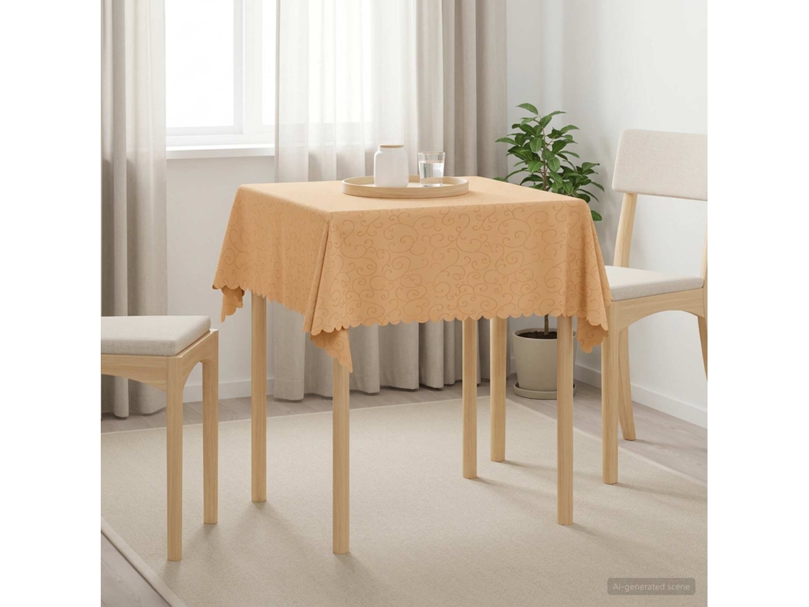 Vidaxl Toalha De Mesa 5 Unid. Retangular Bege 140 X 140 Cm