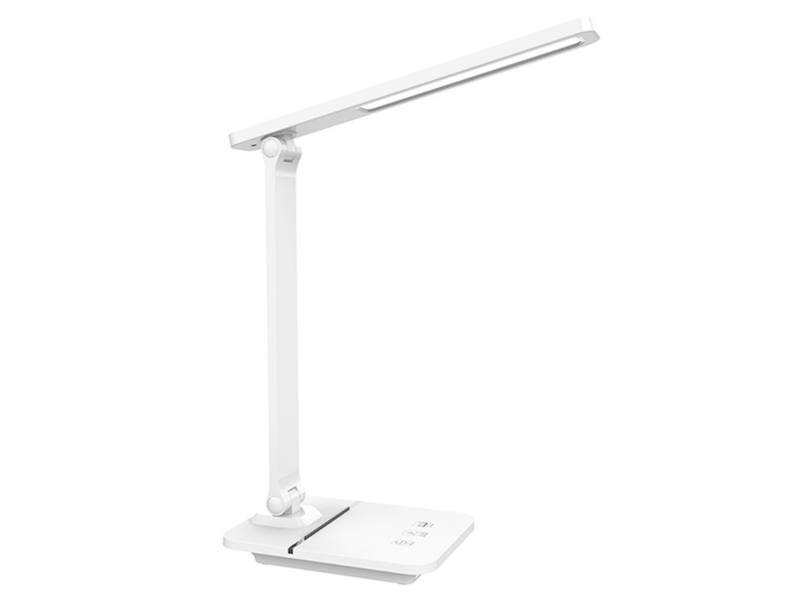Uma Luminária De Mesa Led Dobrável Com Uma Potência De 15 W, Brilho Ajustável E Função De Temporizador.