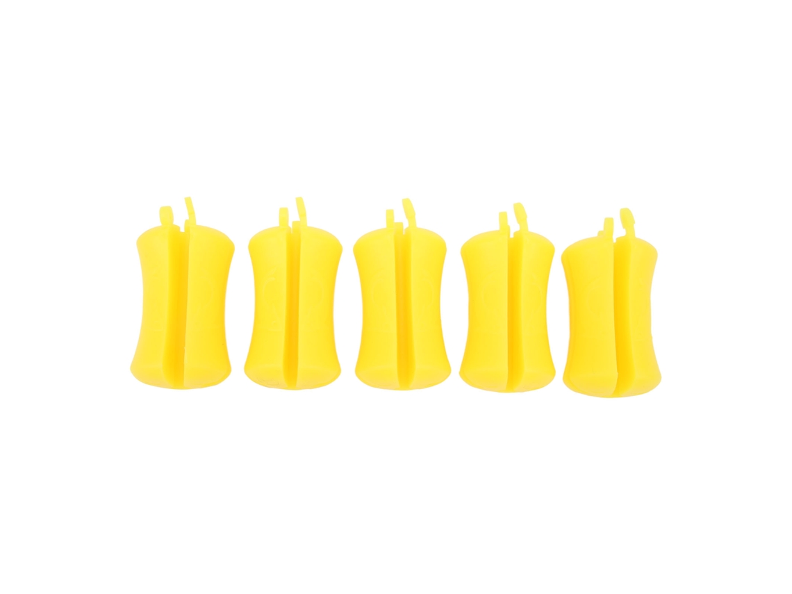 5 Unhas de Silicone para Vara de Pesca Amarelas