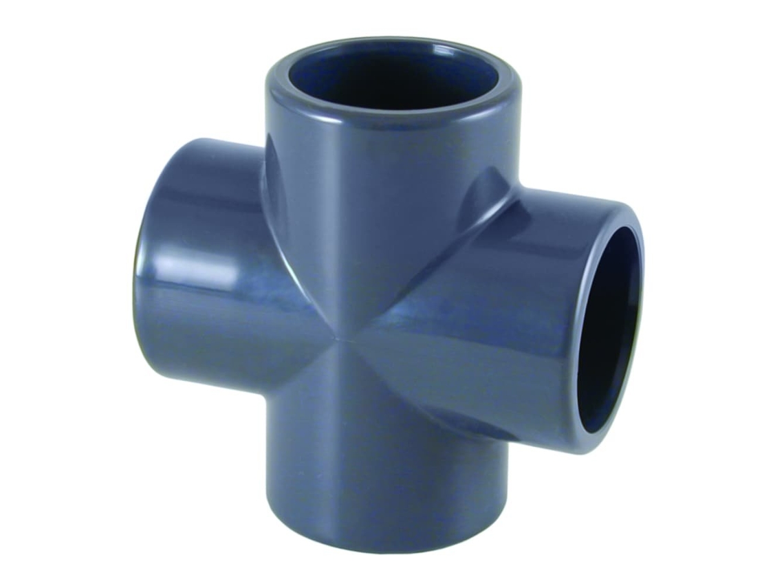 Conexão Cruzada Pvc U 63 Mm Pn16 Para Tubos Com Instalação Rápida E Alta Resistência Cepex