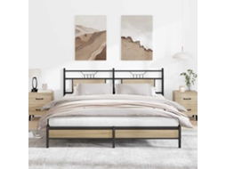 Estrutura De Cama Sem Colchão 183x213 Cm Carvalho Sonoma