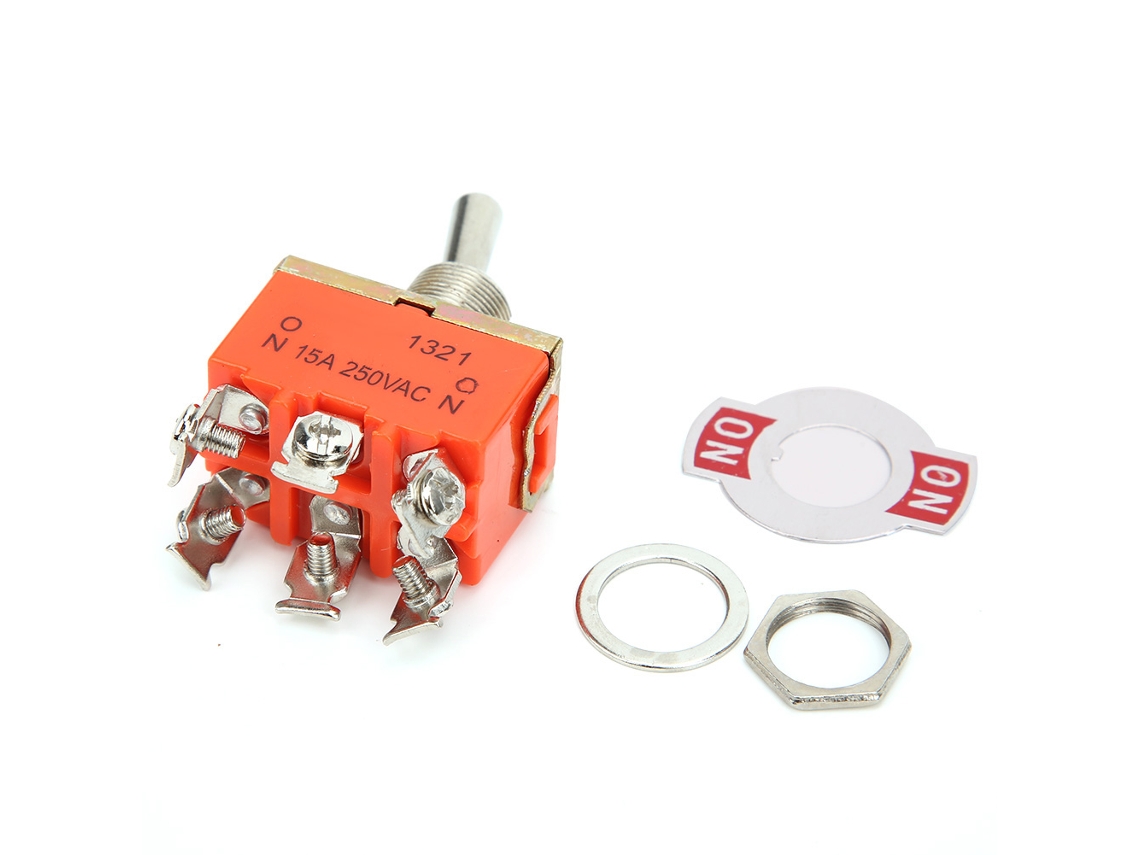 10pcs Mini Interruptor Toggle 6 Pinos 15a Ac