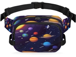 Pochete Galaxy Planet Cosmos para Mulheres (22.8x6.3x15.5 cm)