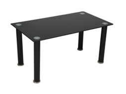 Mesa de Centro em Vidro Temperado Ct18 Preto 90X50Cm SALDOSYSTOCKS