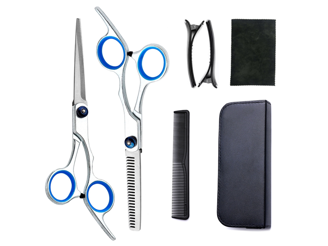 Kit De Tesoura De Corte Cabelo, 7pcs Ferramenta Profissional Para Corte De Cabelo, Para Cabeleireiros E Uso Doméstico Cuich