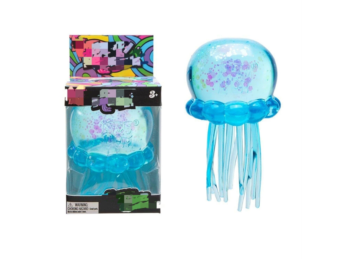 1 Brinquedo Anti-stress Para Apertar, Bola Anti-stress Em Forma De Medusa - Azul