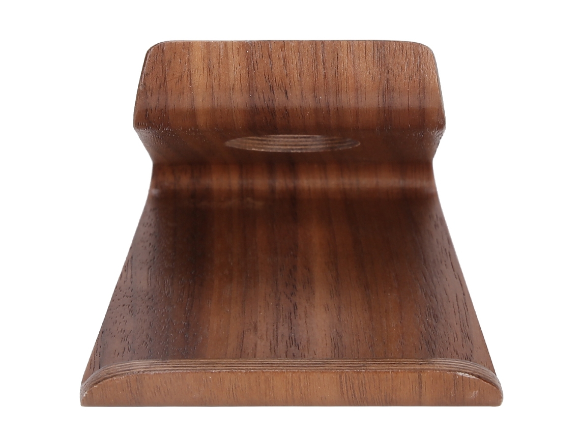Suporte De Mesa Para Tablet E Celular De Dupla Face Em Madeira De Nogueira (marrom Nogueira)