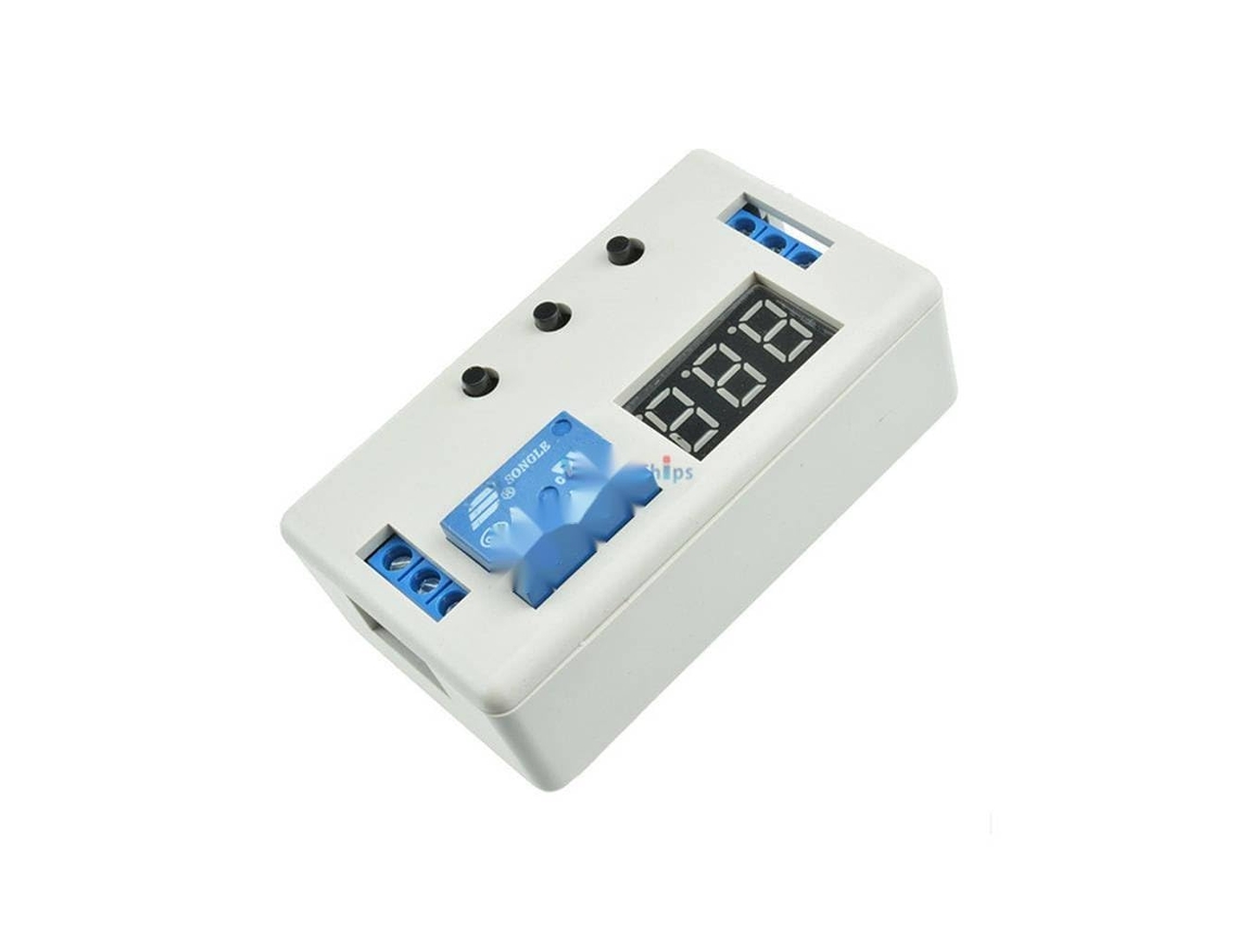 Módulo De Relé Retardo Tempo Com Display Led Digital Controle 12v Dc