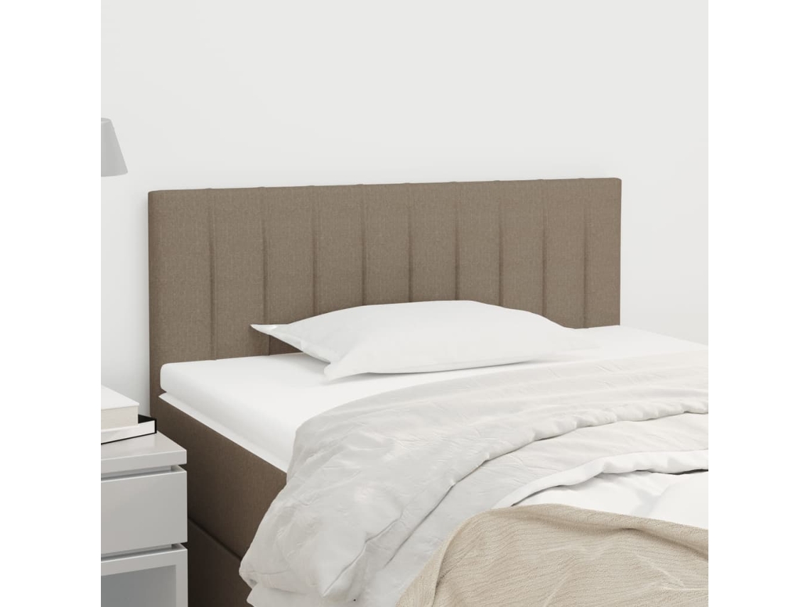 Vidaxl Cabeceira De Cama Tecido 100x5x78/88 Cm Cinzento-acastanhado
