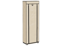 Sapateira com Cobertura 57x29x162 Cm Tído Creme MAISON EXCLUSIVE