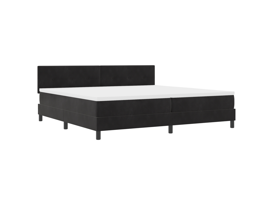 Conjunto 1 Cama Moderna Vidaxl Preto Veludo (200 X 200 Cm)