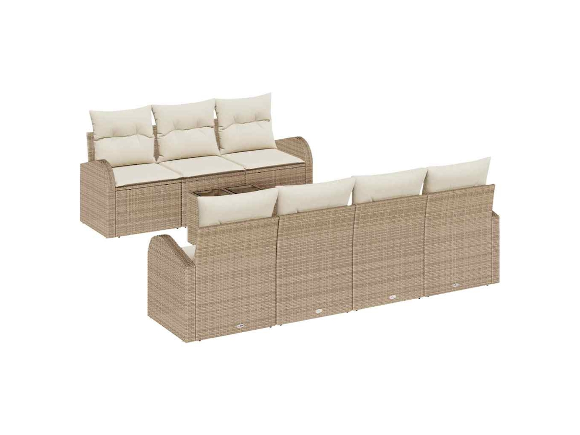 Vidaxl Conjunto De Sofá De Jardim 8 Unid. 7-número De Lugares