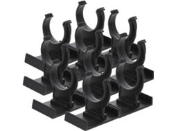 Kallory Conjunto De 24-clips Niveladores Pés Ajustáveis Em Pp Preto Para Móveis, Com Ajuste Fácil De Altura
