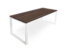 Mesa de quadro fechado. 190x80cm. Noz. OFILIKE