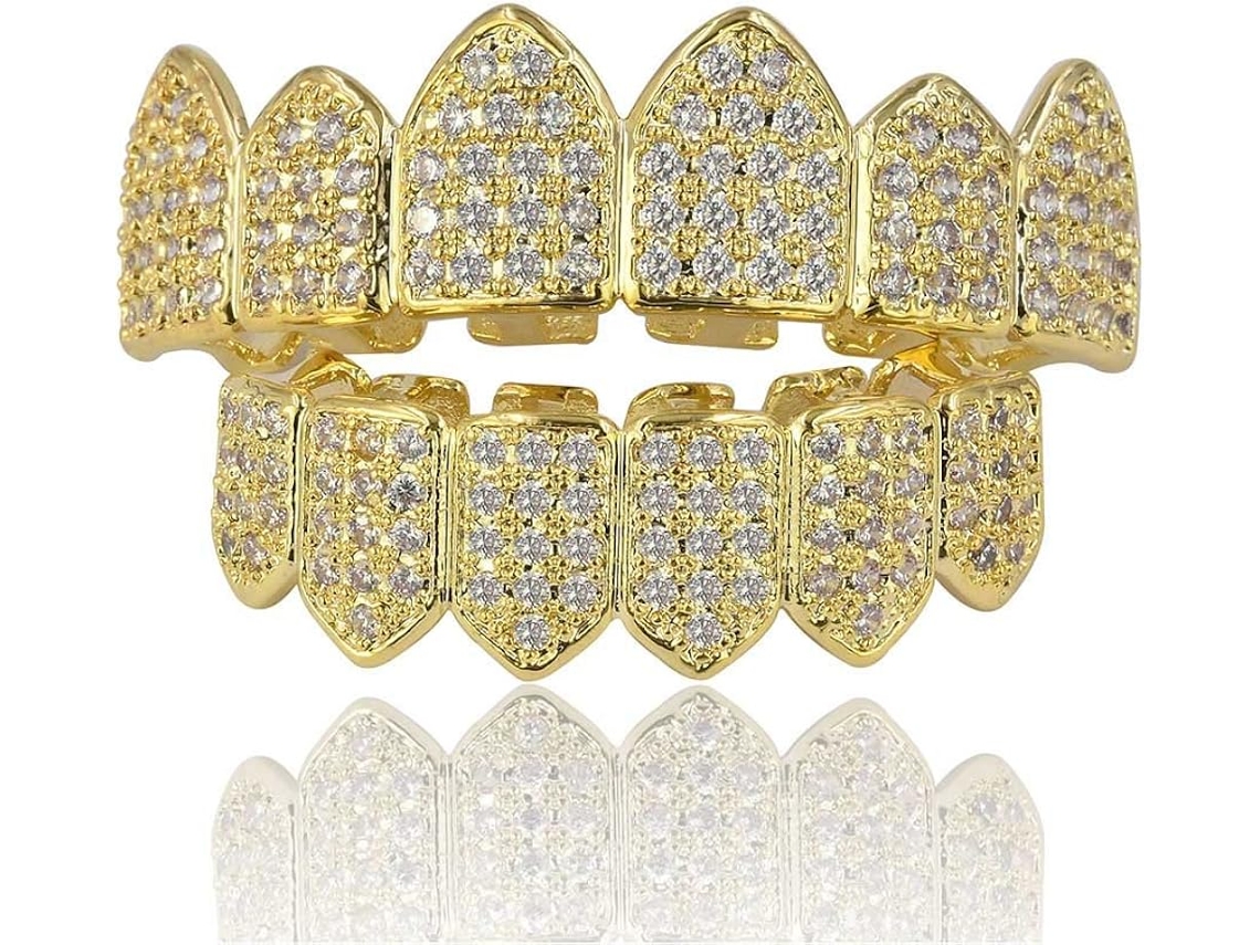Grillz Iced-Out com Barras de Moldagem Extras TRUYUETY