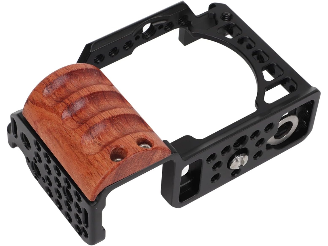 Câmera em Liga de Alumínio com Cabo Ergonômico de Madeira e Interface. SFUSHOS