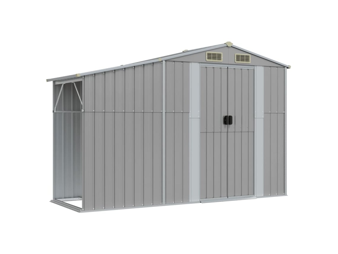 Abrigo VIDAXL Cinzento Aço (277x93x179 cm)