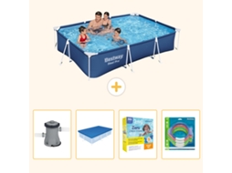 Bestway Piscina Bestway Steel Pro Retangular - 300x201x66 Cm - 5-peças S231