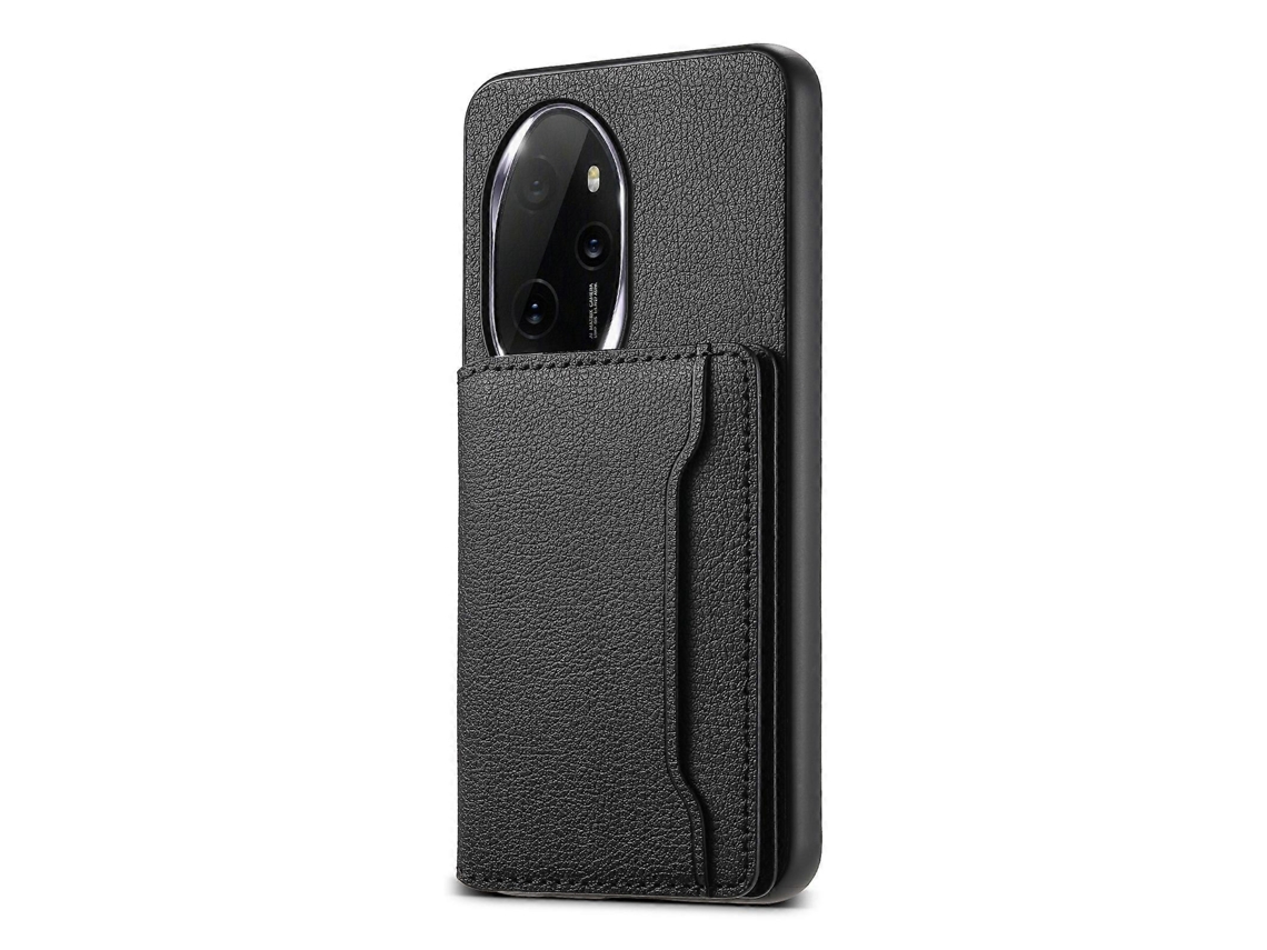 Capa Para Celular Honor 100 Pro Com Textura De Couro De Bezerro, Design De Porta-cartões E Cobertura Total.