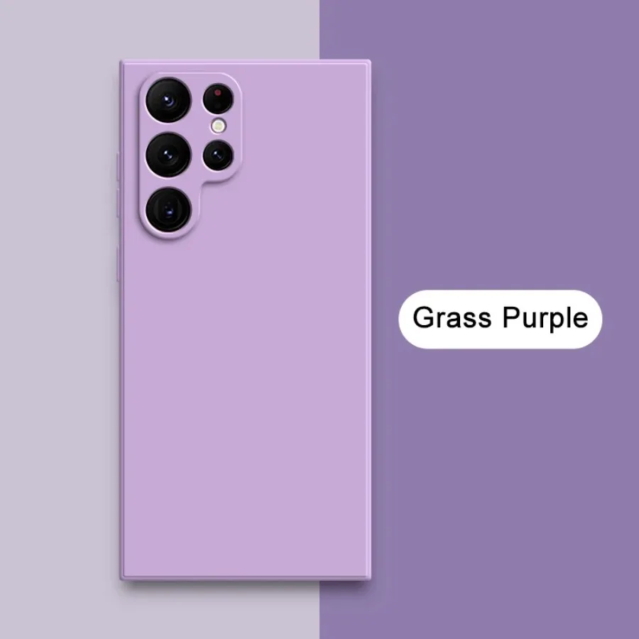 Capa De Celular Samsung S23 Fe (roxo Claro) Em Silicone Líquido, Capa Protetora De Tecido Macio.