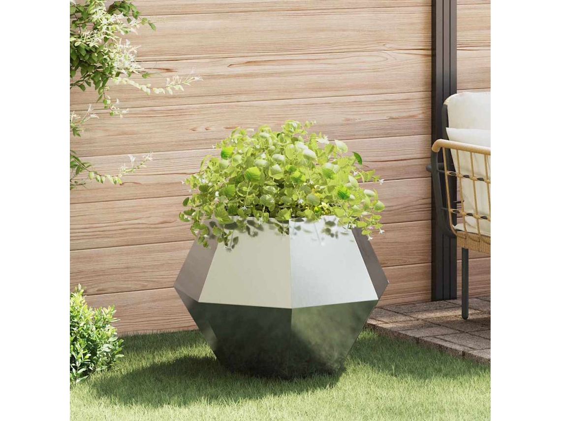Vidaxl Floreira Prateado 75 X 75 X 60 Cm Aço Galvanizado