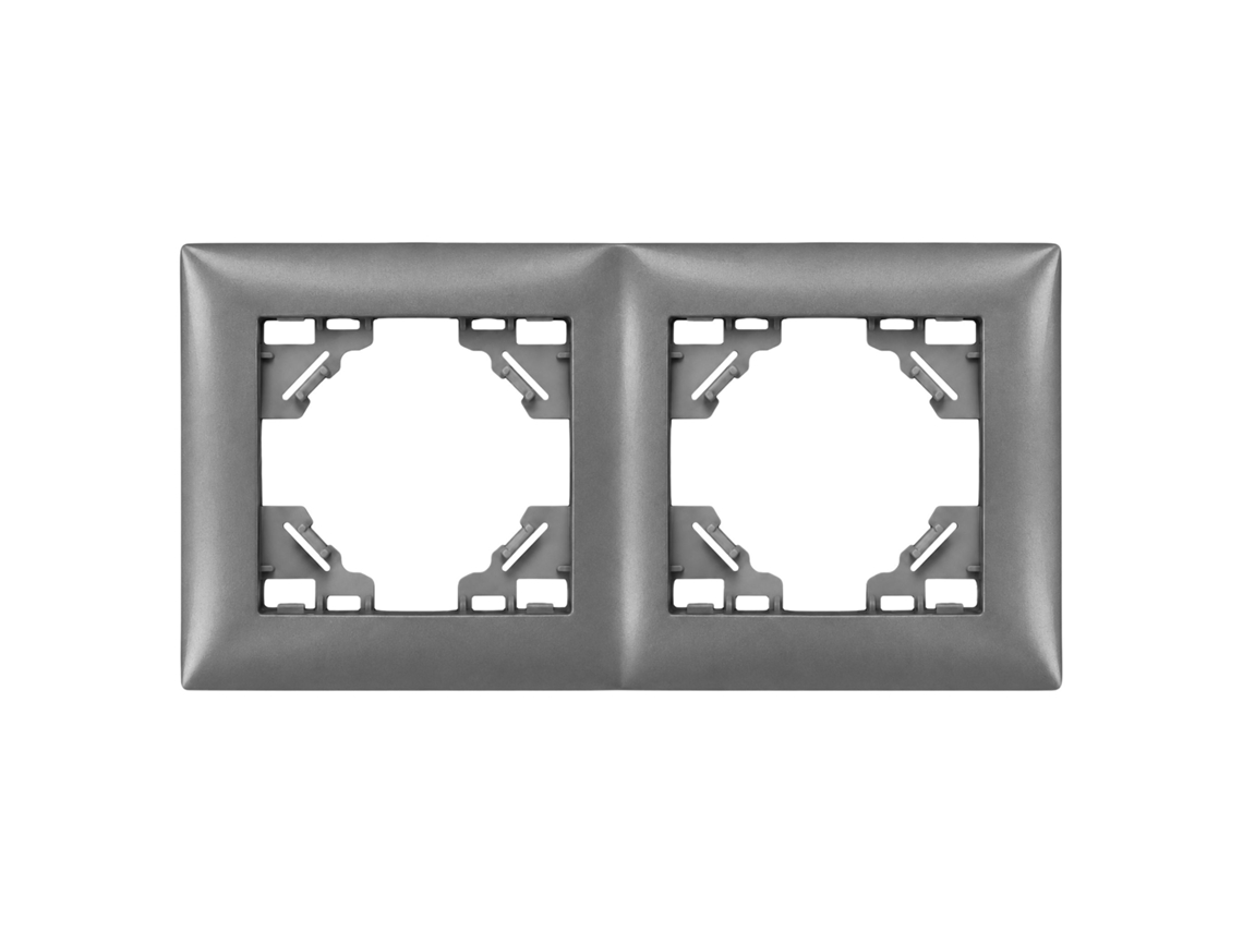 Toolight Moldura Dupla Para Tomadas Oste Jnh014-2f Grey