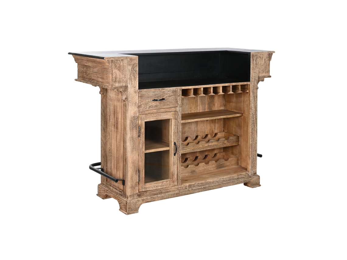 Bar ALEXANDRA HOUSE LIVING em madeira de mangueira, acabamento natural (152x61x107cm)
