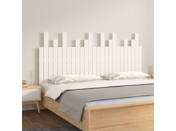 Vidaxl Cabeceira De Parede 159,5x3x80cm Madeira De Pinho Maciça Branco