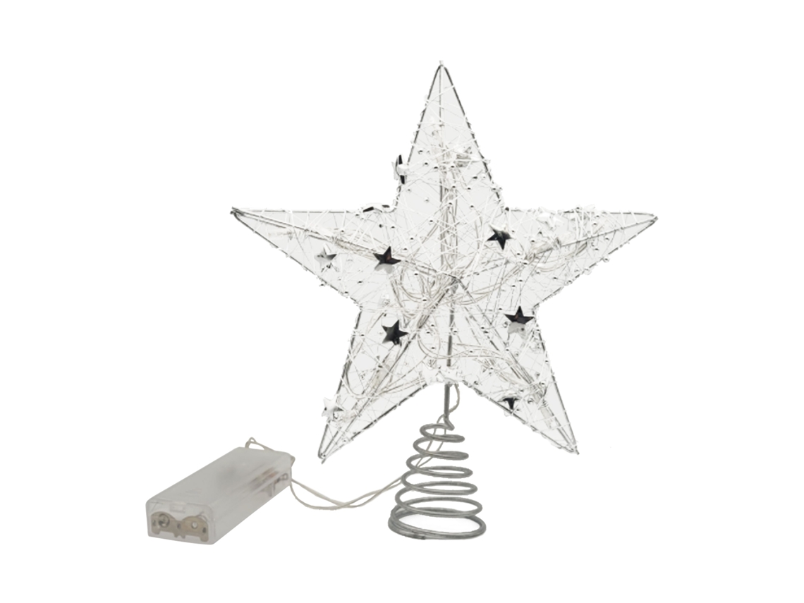Estrela De Natal De Cinco Pontas Com Led Para Decoração