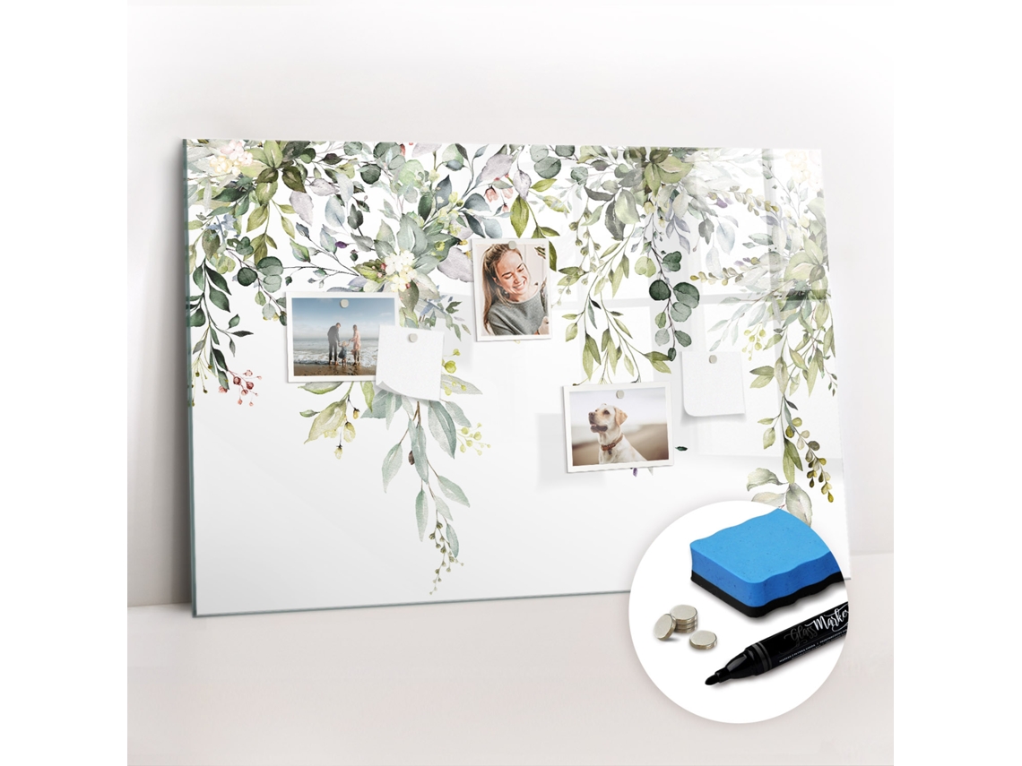 Quadro De Vidro Magnético Natureza Em Flor Para A Sala De Estar Espelharte (90x60 Cm)