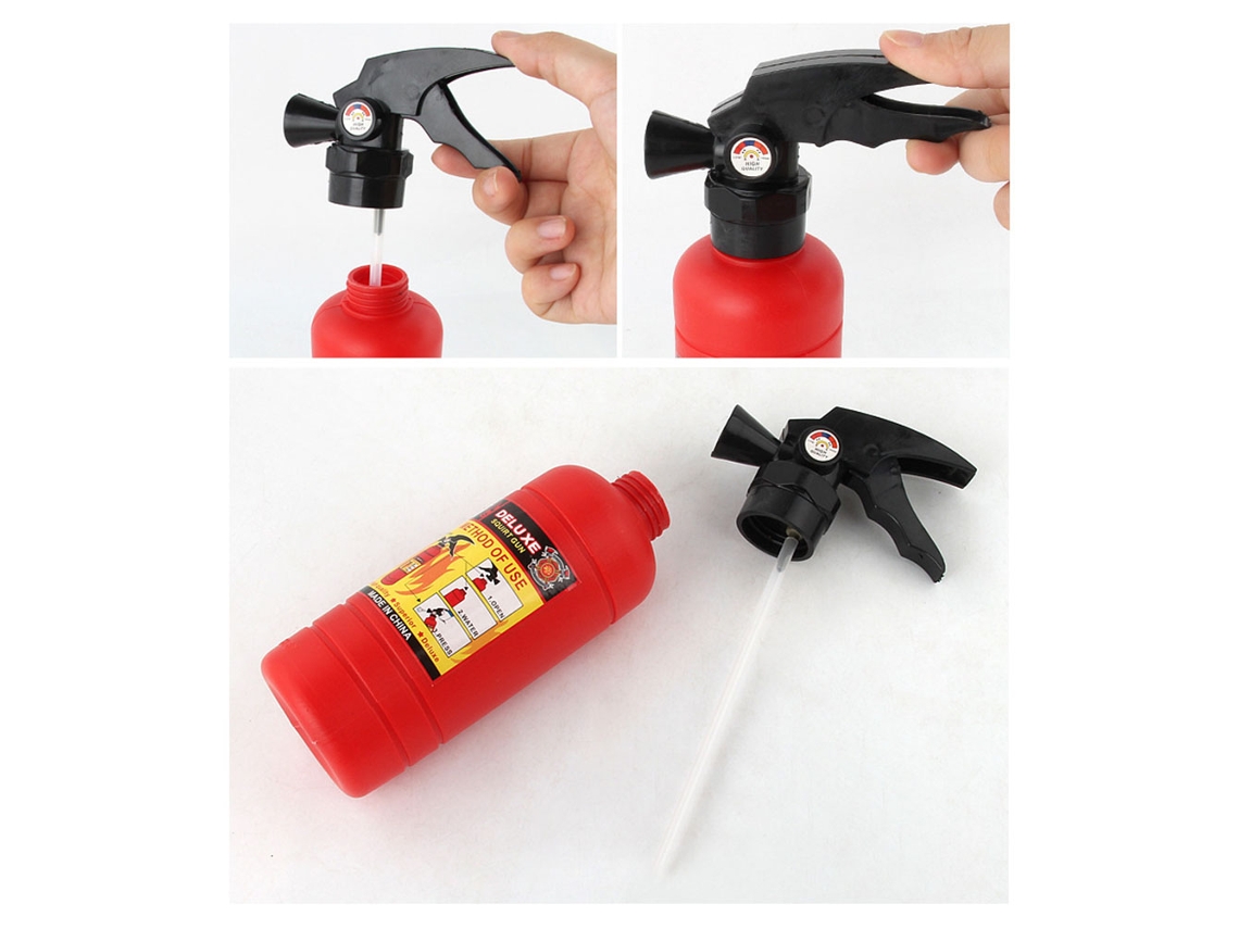 Primerox 5pcs Kit Brinquedo de Fantasia de Bombeiro para Crianças com Capacete Extintor Acessórios Presente Educativo