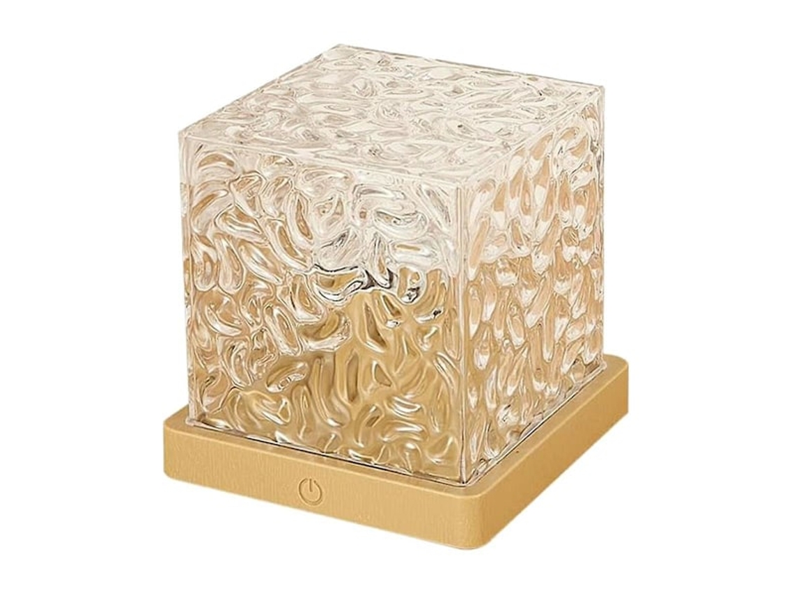 Luminária Aurora Boreal, Luminária Cubo de Ondas, Projetor, Luminária com Efeito de Ondas Água em 16 Cores para Quarto BRILVIBERA
