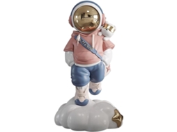 1 Peça De Estatueta De Astronauta Em Resina Rosa Para Decoração De Sala De Estar, Sala De Tv, Escrit Gokoco