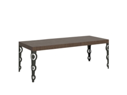 Mesa Extensível Karamay Premium 200/460x90 Cm Pés Nogueira Antracite Itamoby