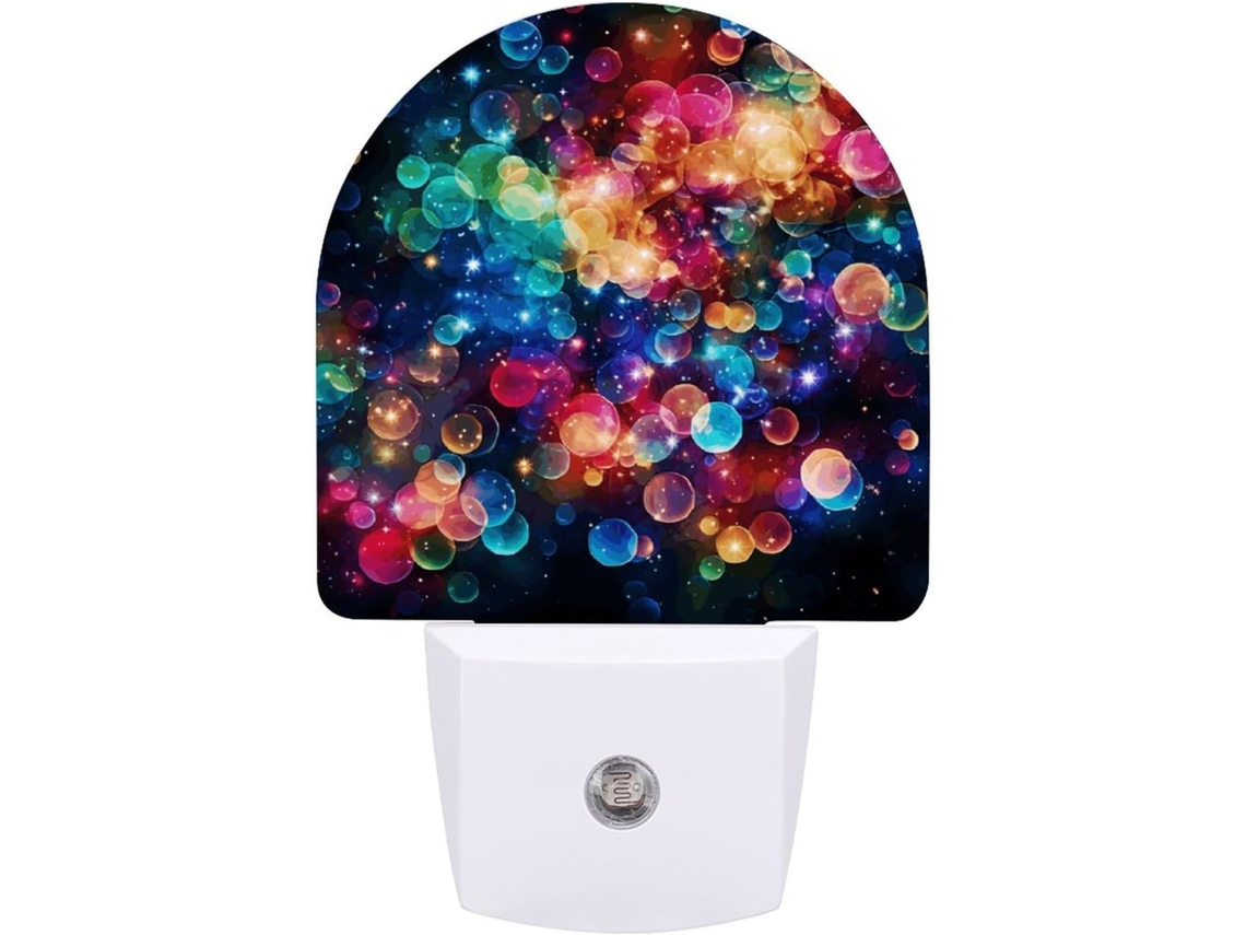 Luminária De Parede Quarto, Banheiro, Corredor, Luz Noturna Com Design De Estrela Arco Íris, Com Sensor De Luz Led