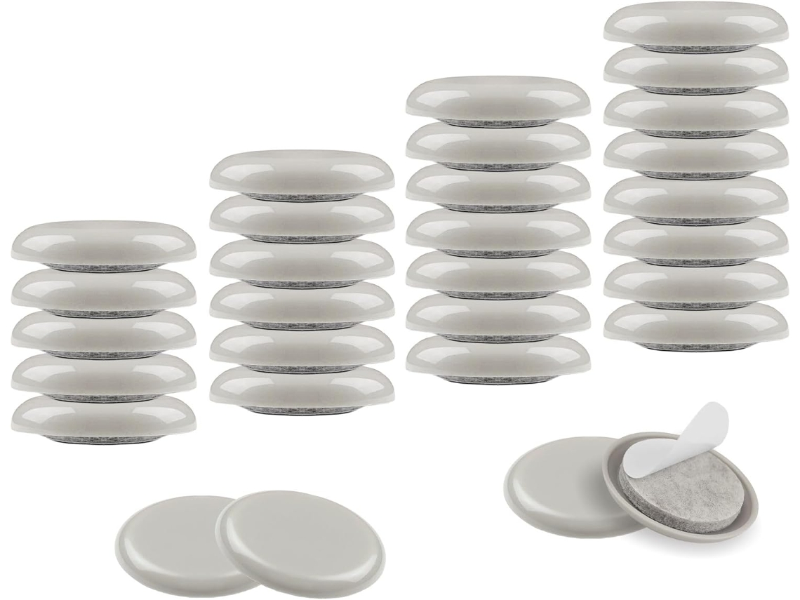 Deslizadores Móveis 5 Cm (2 Polegadas), Pacote Com 30 Unidades, Autoadesivos, Almofadas Redondas Resistentes Facilitar