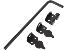Fechadura Deslizante Para Porta De 30 Polegadas Em Ferro Preto, Tipo F, Reforçada E Durável.